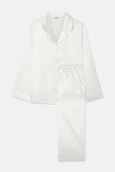 Personalised bridal pyjamas ivory with Bride embroidery
