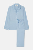 Luxury Blue Striped Bamboo Pyjamas | PLUSH