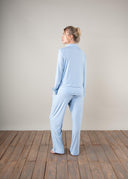 Luxury Blue Striped Bamboo Pyjamas | PLUSH