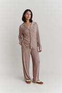 Luxury Taupe Bamboo Pyjamas | PLUSH