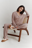 Luxury Taupe Bamboo Pyjamas | PLUSH