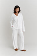 Luxury White Bamboo Pyjamas | PLUSH