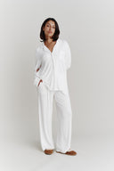 Luxury White Bamboo Pyjamas | PLUSH