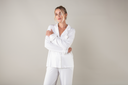 Luxury White Ruffle Bamboo Pyjamas | PLUSH