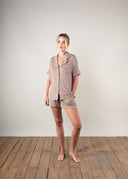 Luxury Taupe Women's Pyjama Shorts Set