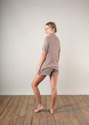 Luxury Taupe Women's Pyjama Shorts Set
